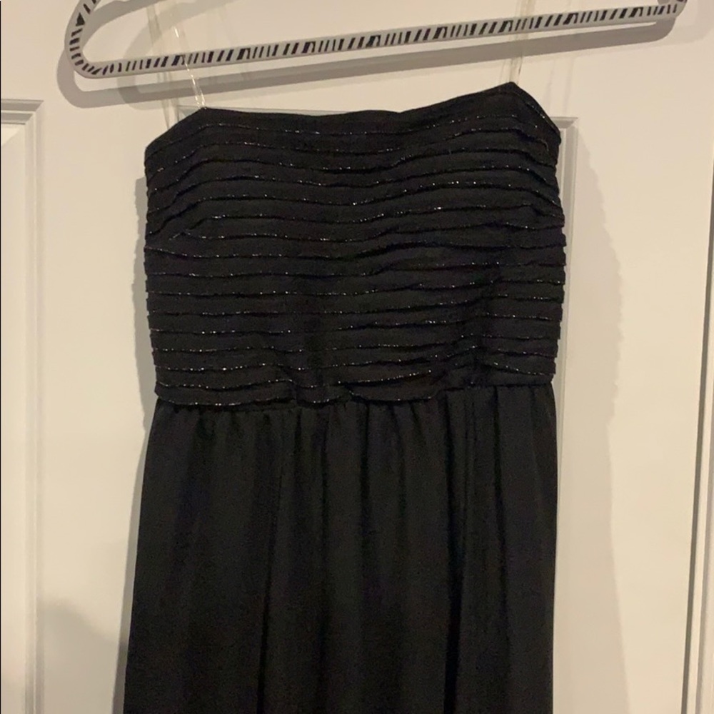 Strapless high-low dress